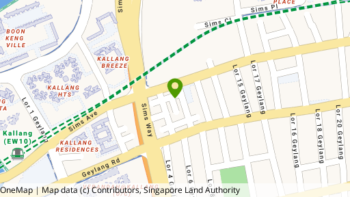 Map showing the location of 21 Lorong 9 Geylang