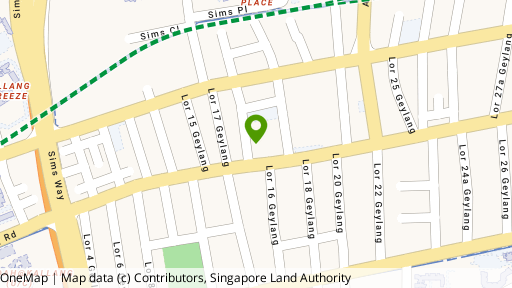 Map showing the location of Sims Point