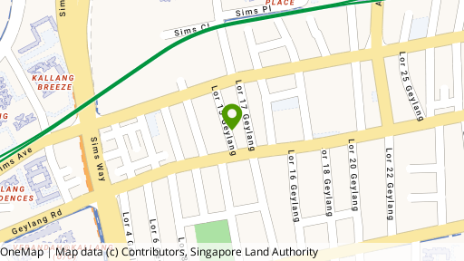 Map showing the location of 10 Lorong 15 Geylang