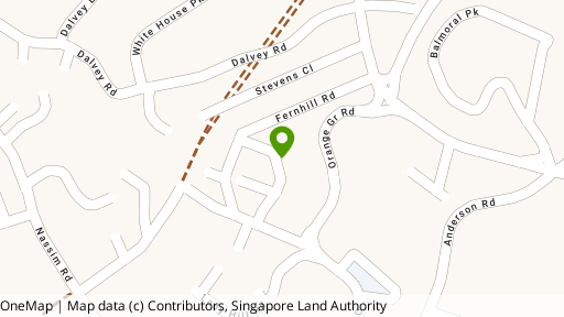 Map showing the location of Fernhill Grove