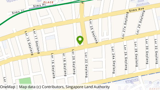 Map showing the location of 443C Geylang Road