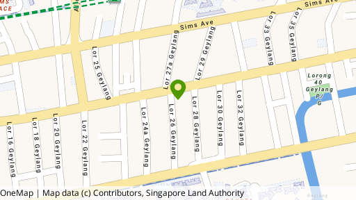 Map showing the location of 494E Geylang Road