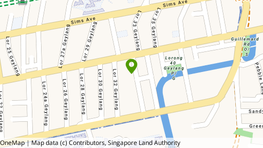 Map showing the location of Penang Service Apartments