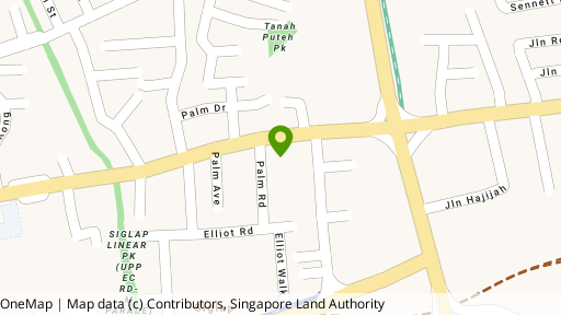 Map showing the location of East Palm