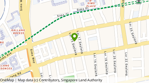 Map showing the location of 20 Lorong 15 Geylang
