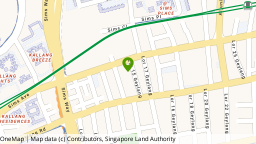 Map showing the location of 27A Lorong 15 Geylang