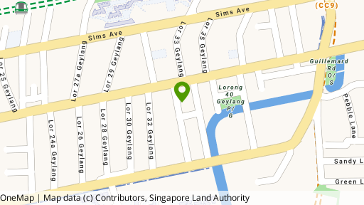 Map showing the location of Sunflower Lodge