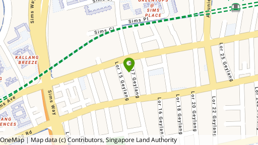 Map showing the location of 33 Lorong 17 Geylang
