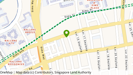 Map showing the location of 27 Lorong 13 Geylang