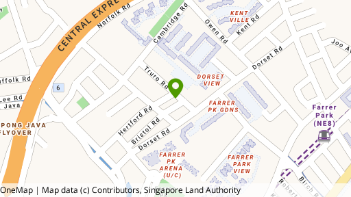 Map showing the location of 27 Truro Road