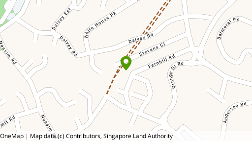 Map showing the location of Fernhill Court