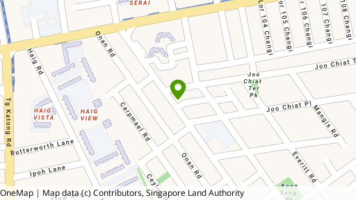 Map showing the location of 105 Joo Chiat Road