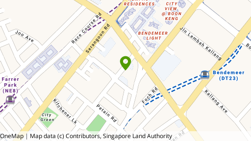 Map showing the location of 24B Beatty Road