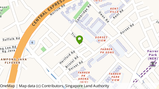 Map showing the location of 39B Truro Road