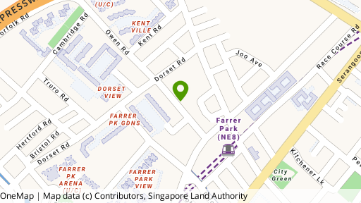 Map showing the location of Suites @ Owen