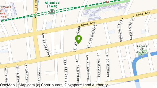 Map showing the location of Balmy Court