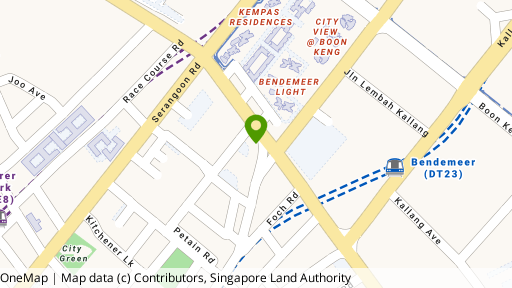Map showing the location of Lavender Street