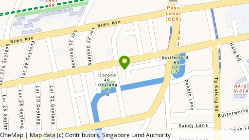 Map showing the location of 2B Lorong 42 Geylang