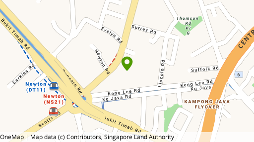Map showing the location of Newton 18