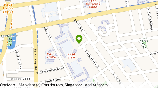 Map showing the location of Carpmael Lodge