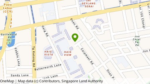Map showing the location of Carpmael Lodge