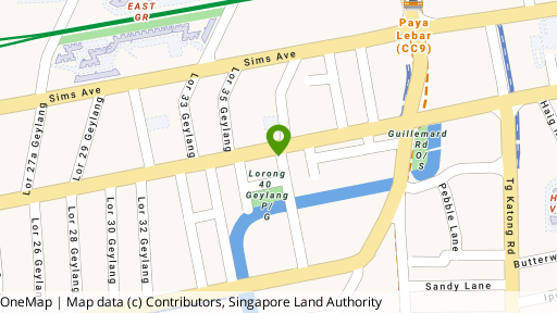 Map showing the location of 652A Geylang Road