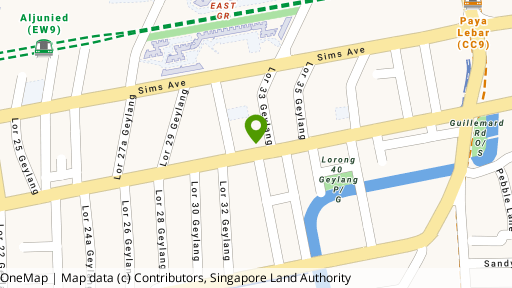 Map showing the location of 629 Geylang Road