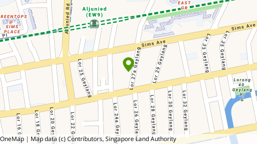 Map showing the location of Sims Green