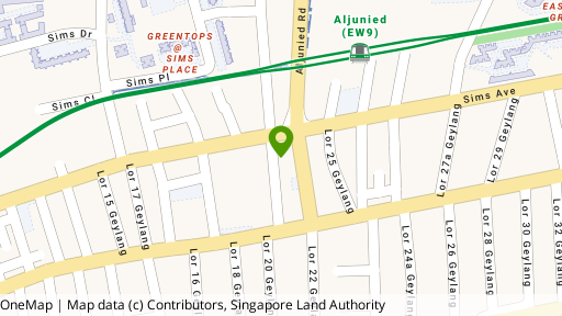 Map showing the location of 40 Lorong 23 Geylang