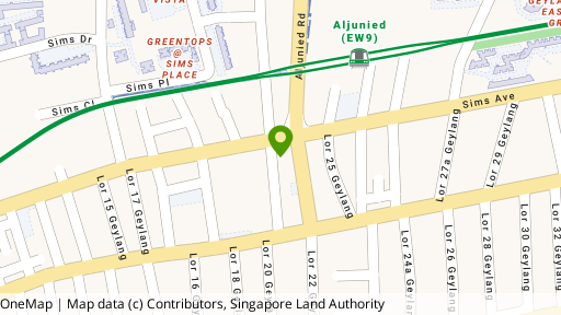 Map showing the location of 42 Lorong 23 Geylang