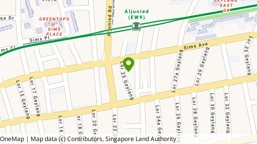 Map showing the location of 34C Lorong 25 Geylang