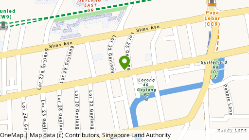 Map showing the location of 659A Geylang Road