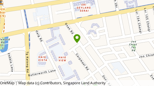 Map showing the location of 64B Onan Road