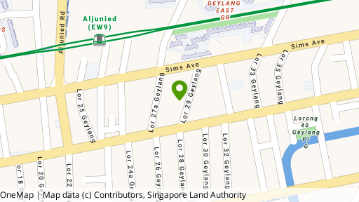 Map showing the location of 9 Lorong 29 Geylang