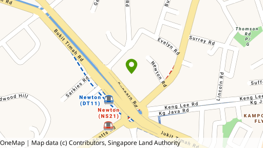 Map showing the location of Pullman Residences Newton