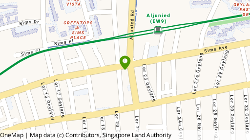 Map showing the location of 234B Sims Avenue