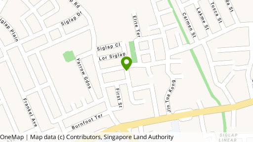 Map showing the location of East Coast Park