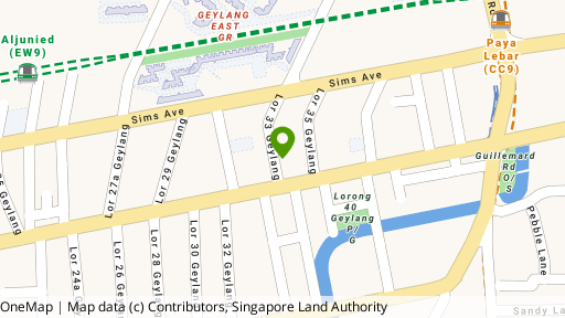 Map showing the location of Sims Meadows