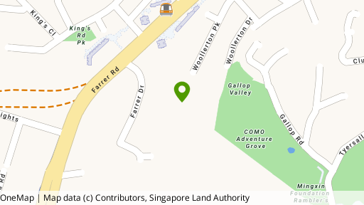 Map showing the location of Gallop Gables