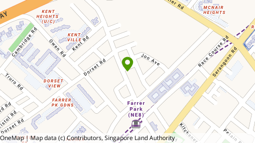 Map showing the location of 106 Rangoon Road