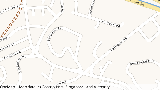 Map showing the location of Balmoral Park