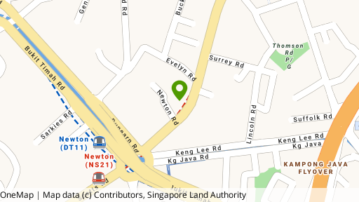 Map showing the location of Newton 21