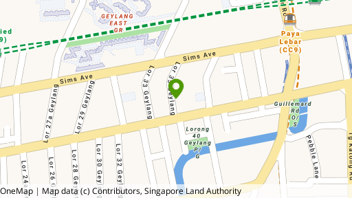 Map showing the location of 6 Lorong 35 Geylang