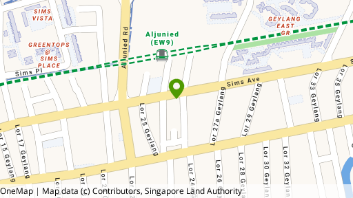 Map showing the location of 280 Sims Avenue