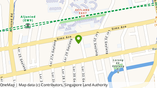 Map showing the location of Cosy Lodge