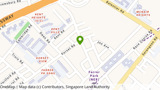 Map showing the location of 131 Rangoon Road