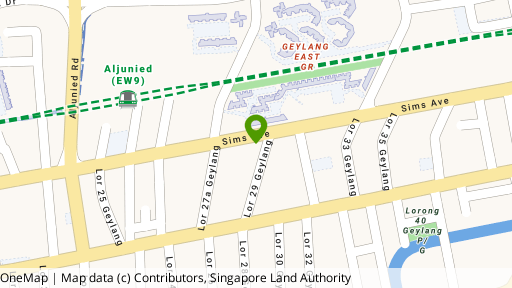 Map showing the location of Sims 450 Centre