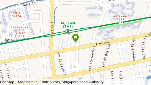 Map showing the location of 51 Lorong 27 Geylang