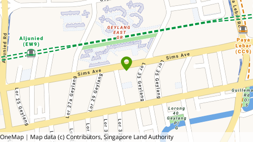 Map showing the location of Suites @ Sims