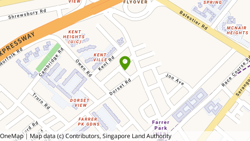 Map showing the location of Kentish Lodge